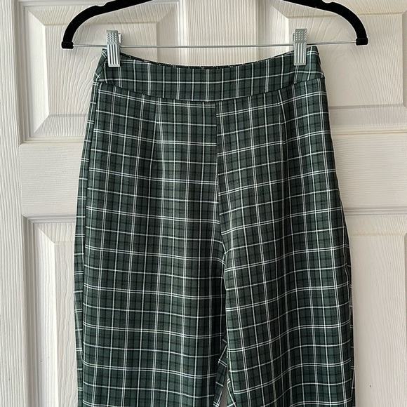 Seven Wonders Green Plaid Flares - Picture 1 of 15